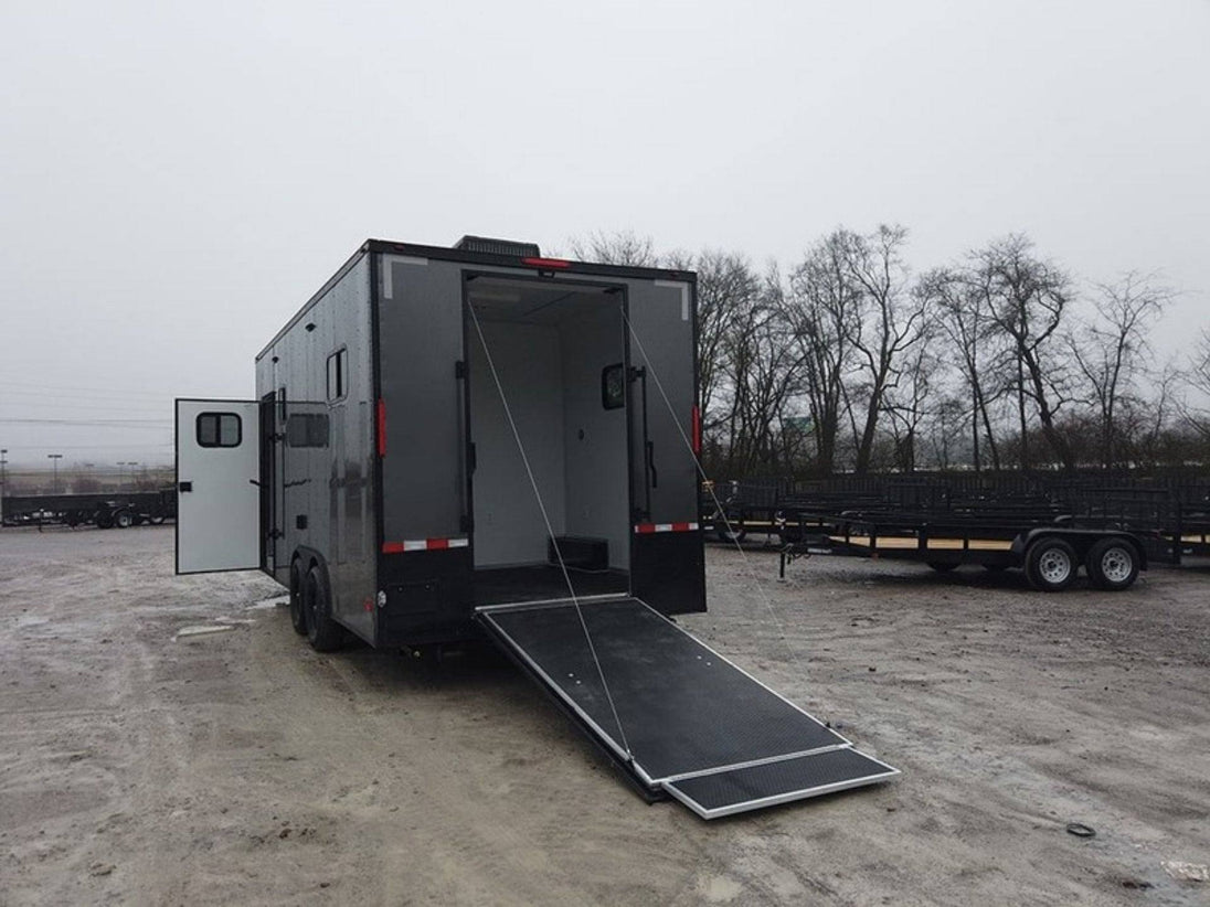 8.5' x 20' Charcoal Gray Custom Office Enclosed Trailer - SLE Equipment - 10