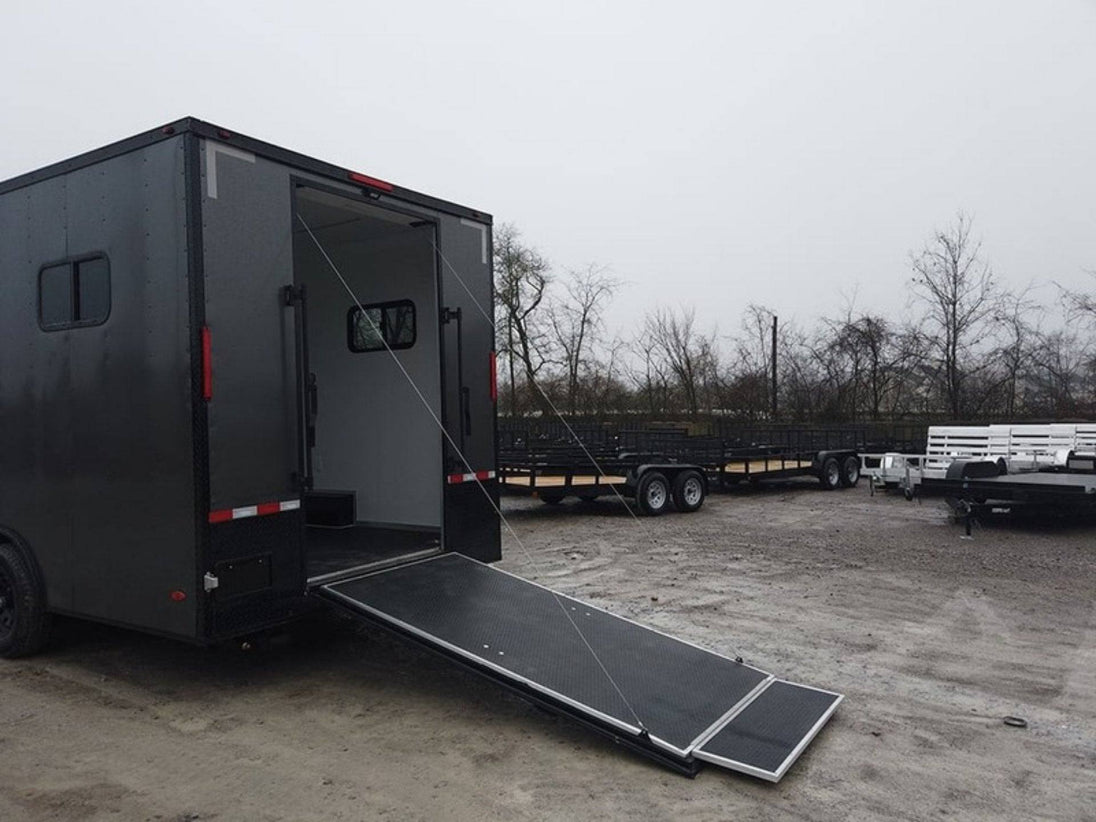 8.5' x 20' Charcoal Gray Custom Office Enclosed Trailer - SLE Equipment - 5