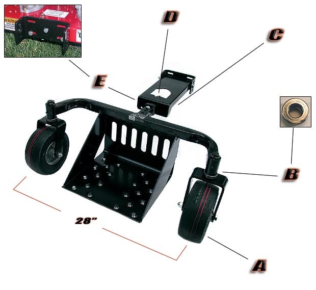 Trimmer Trap DM-1 Bull Rider Sulky Caster Wheels Universal Connection