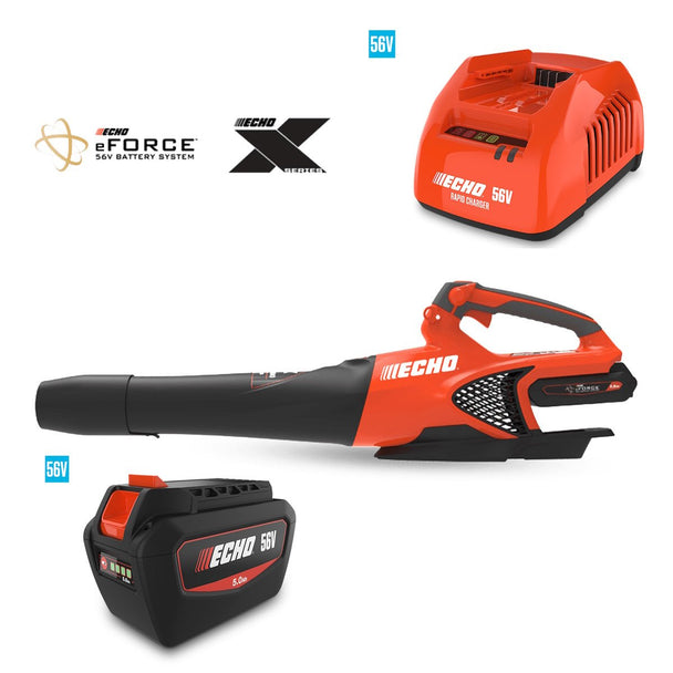 Echo DPB - 2500R2 X Series Electric Handheld Blower 56V 5.0 Ah Battery and Rapid Charger Included - SLE Equipment - 1