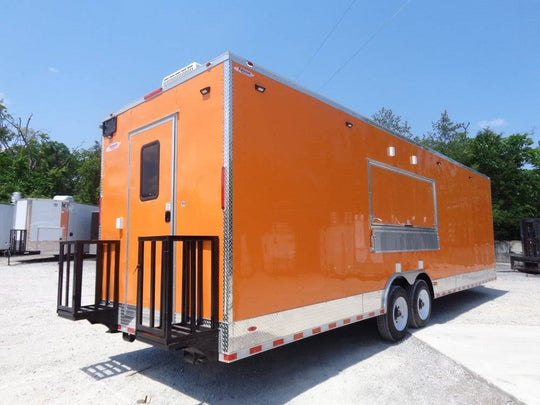8.5' X 30' Orange V - Nose Concession Food Trailer - SLE Equipment - 2