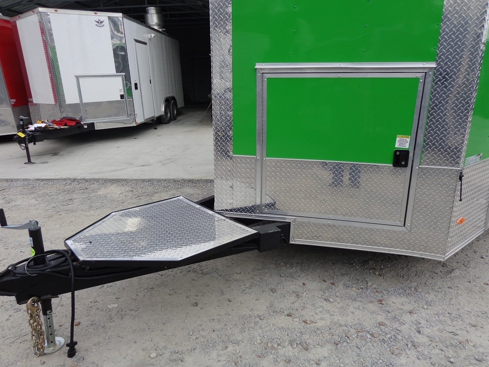 8.5' x 18' Lime Green Concession Food Trailer With Appliances