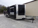 8.5' x 22' Black Porch Style Concession Trailer