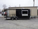 8.5' x 22' Black Porch Style Concession Trailer