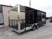 8.5' x 22' Black Porch Style Concession Trailer