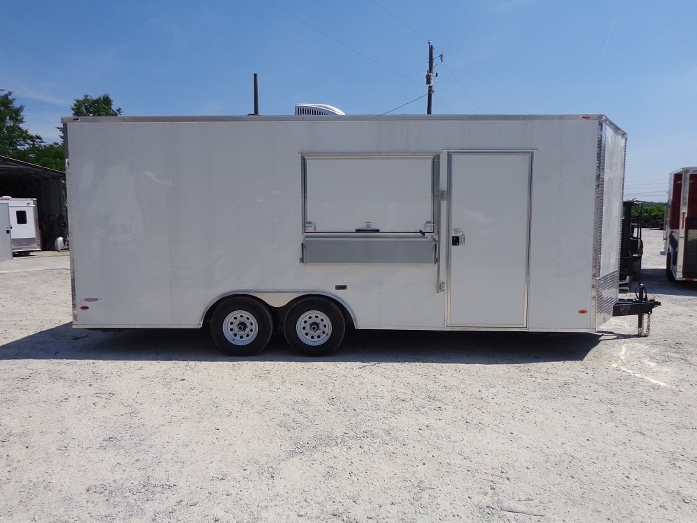 8.5' x 20' White Concession Food Trailer With Appliances