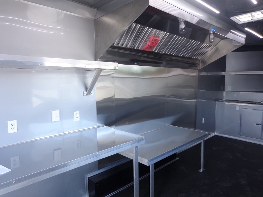 White 8.5' x 20' Event Catering Concession Food Trailer