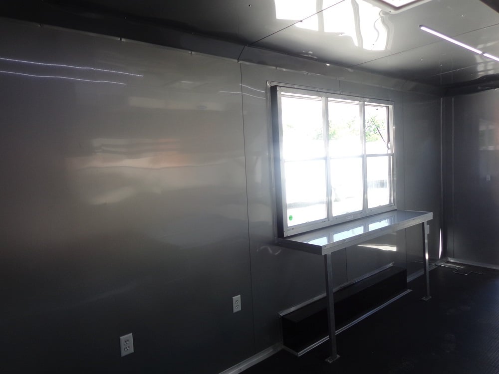 White 8.5' x 20' Event Catering Concession Food Trailer