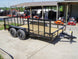 7x14 Utility Trailer with Side Gate and Dbl Brake (2) 3,500lb Axle - SLE Equipment - 1