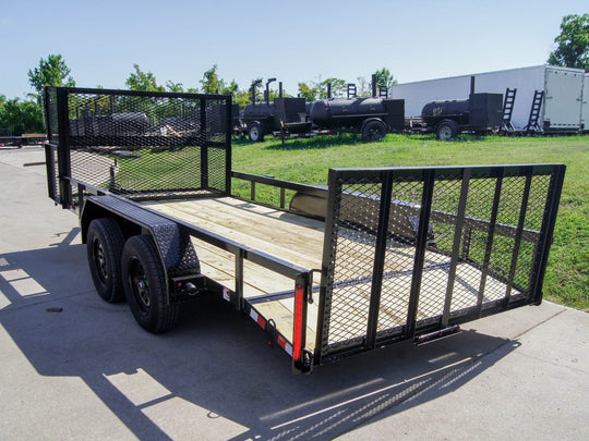 6.4x16 Dovetail Utility Trailer with Stacked Baskets