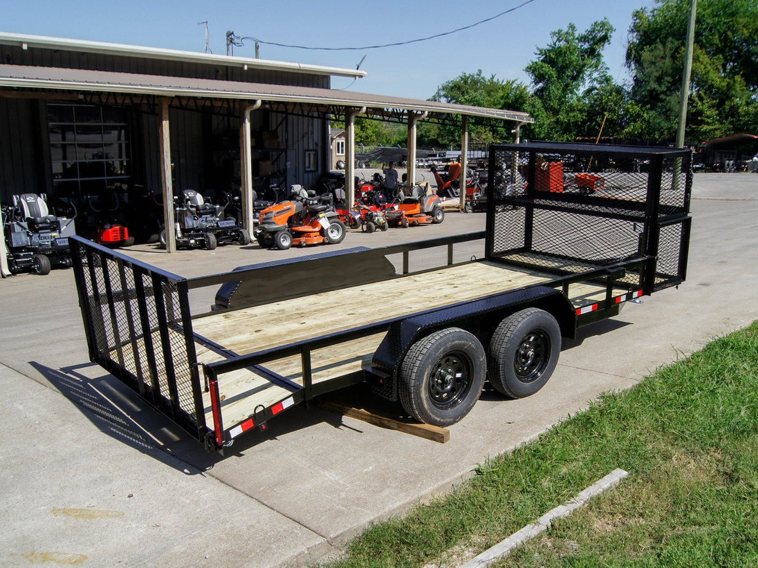 6.4x16 Dovetail Utility Trailer with Stacked Baskets