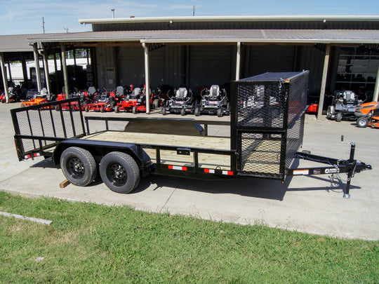 6.4x16 Dovetail Utility Trailer with Stacked Baskets