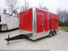 8.5x16 Victory Red Shower Bathroom Trailer