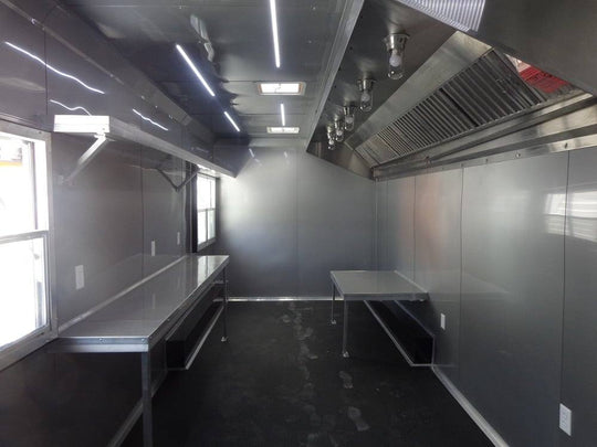 8.5' x 43' Gooseneck Concession BBQ Event Food Trailer - SLE Equipment - 2