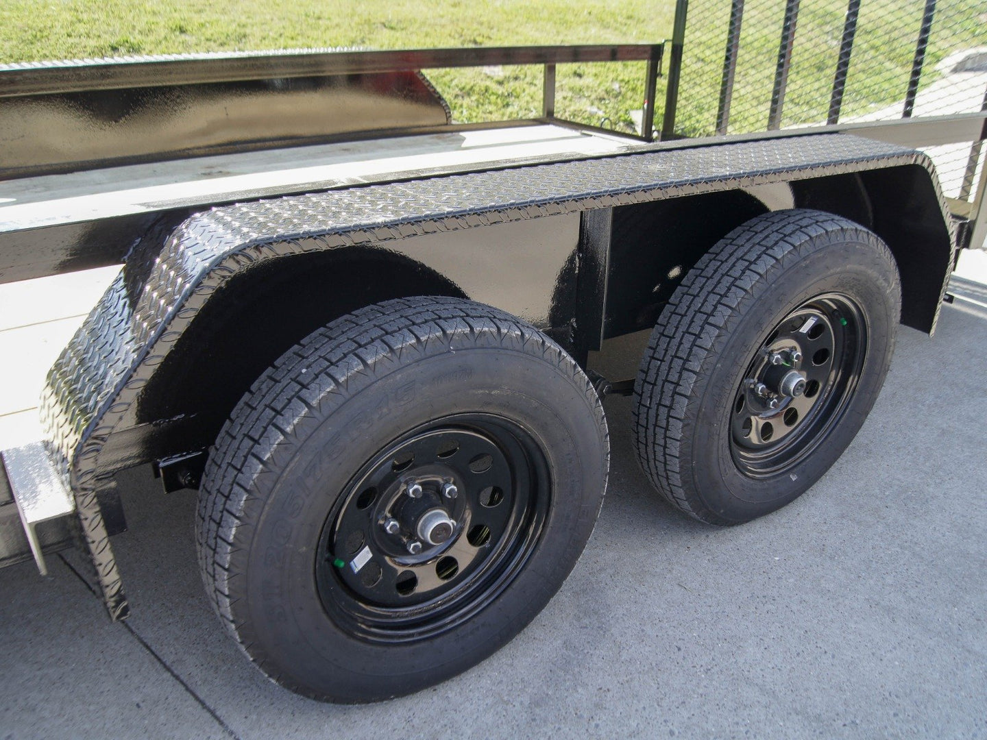 6.4' X 12' Tandem Axle Dovetail Utility Trailer with Gate & Lights