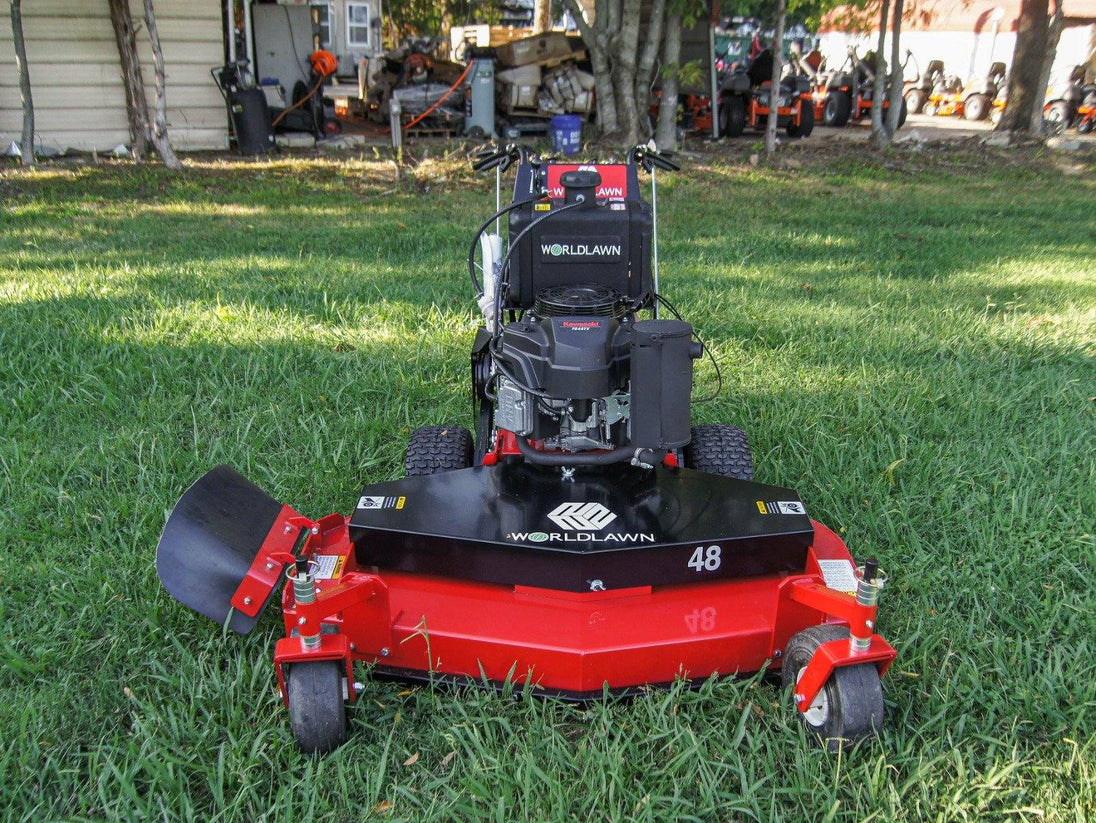 WorldLawn 48" Walk Behind Mower Front