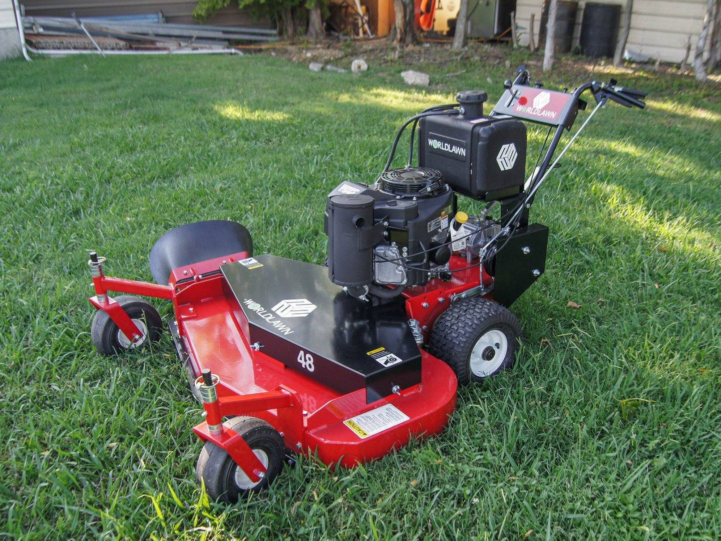 WorldLawn 48" Walk Behind Mower Front