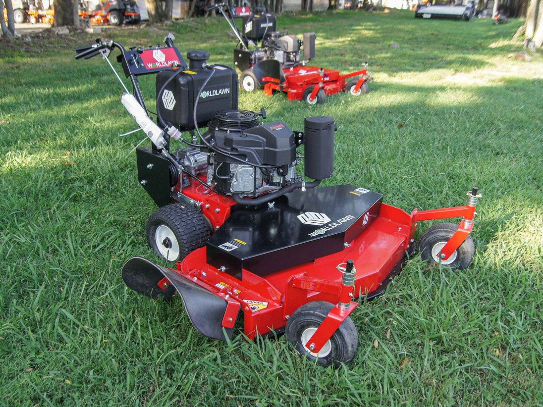 WorldLawn 48" Walk Behind Mower Front