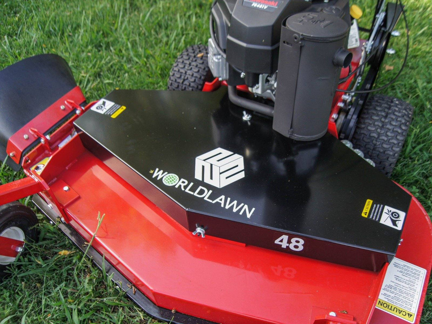 WorldLawn 48" Walk Behind Mower Front