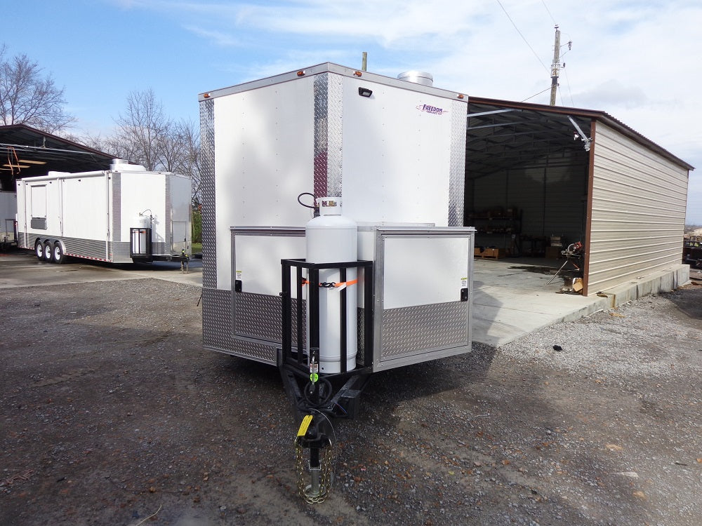 8.5' x 18' White Concession Food Trailer With Appliances