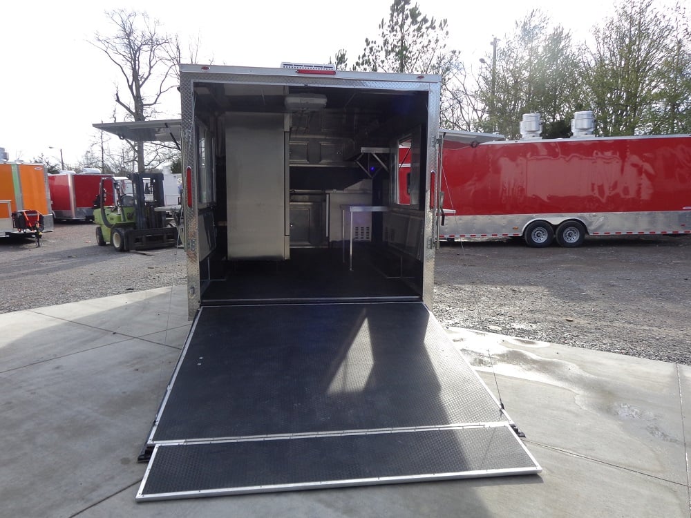 8.5' x 18' White Concession Food Trailer With Appliances