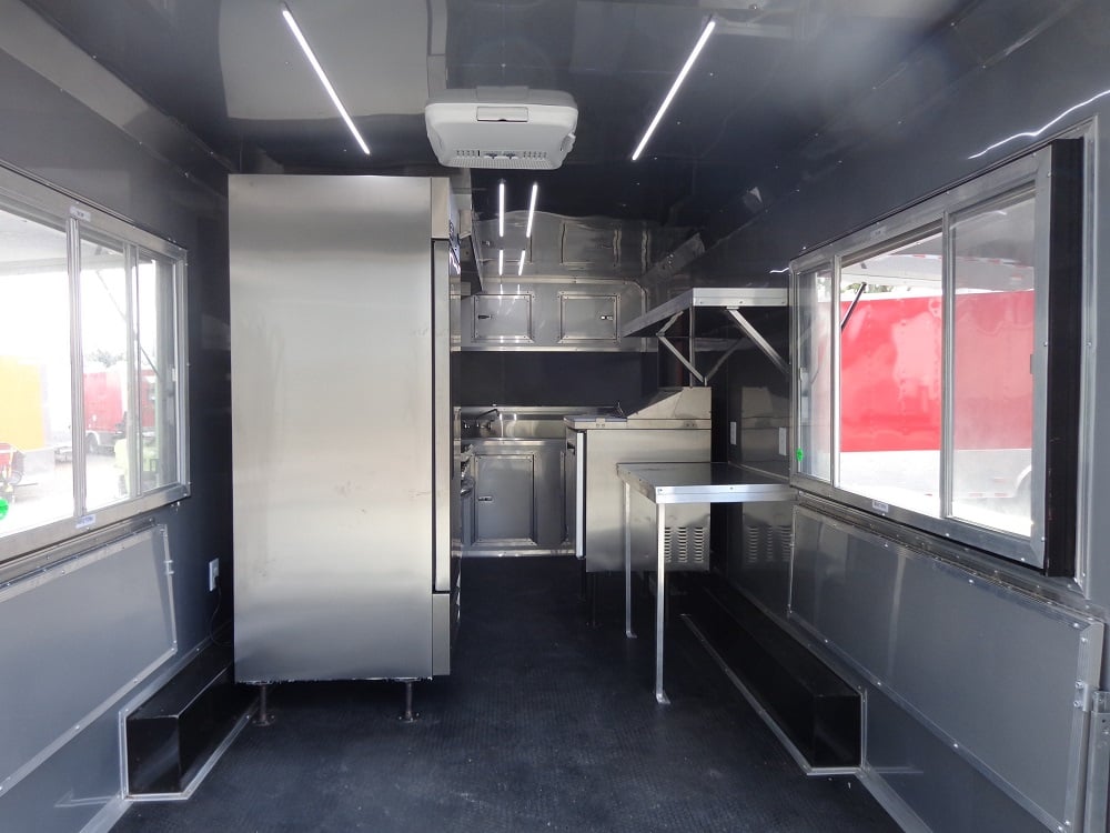 8.5' x 18' White Concession Food Trailer With Appliances