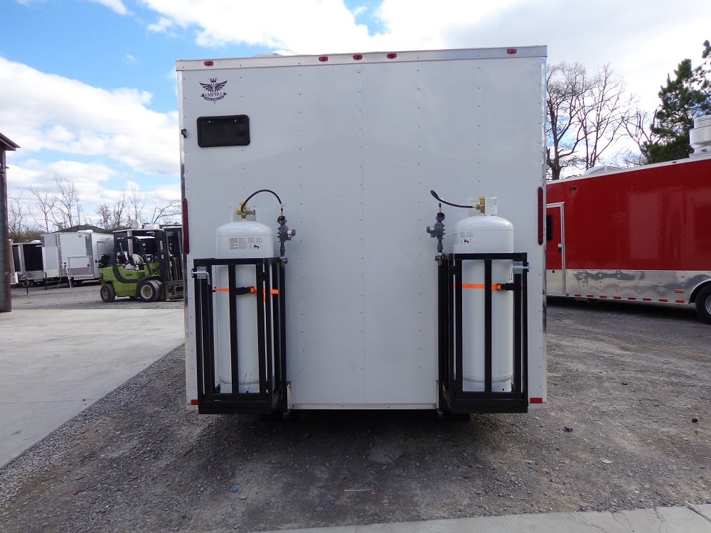 8.5' x 18' White Concession Trailer With Appliances