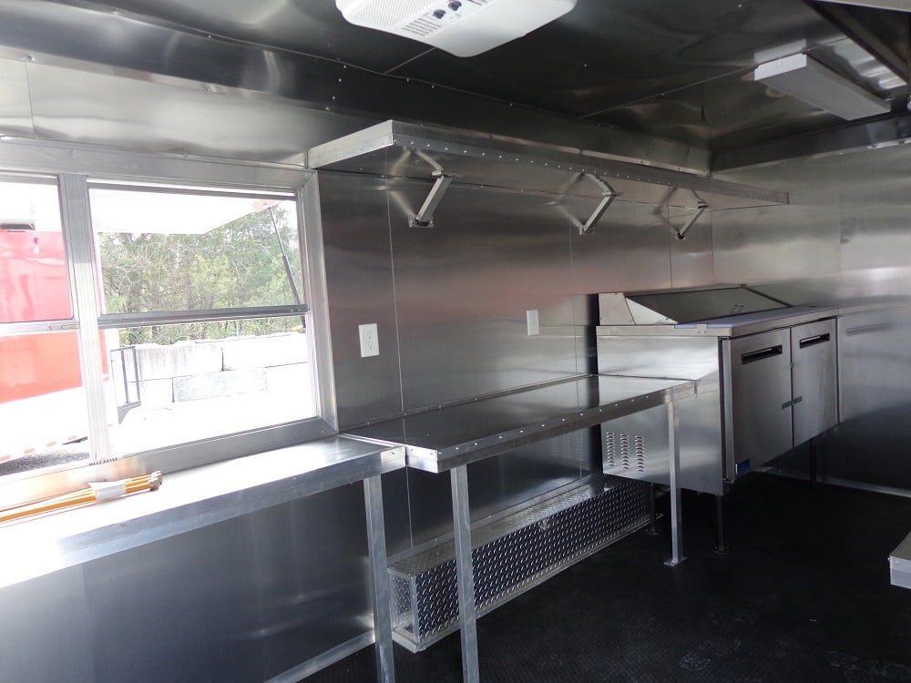 8.5' x 18' White Concession Trailer With Appliances