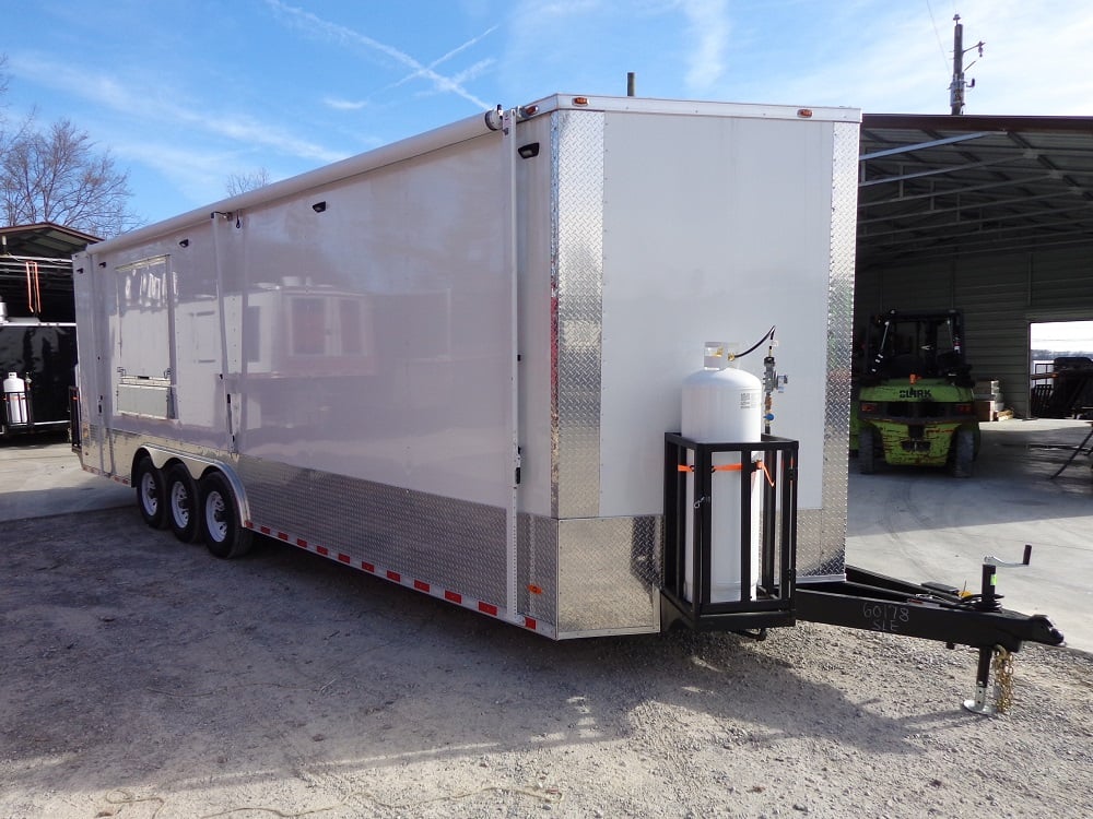 8.5' x 27' White Concession Food Trailer With Appliances