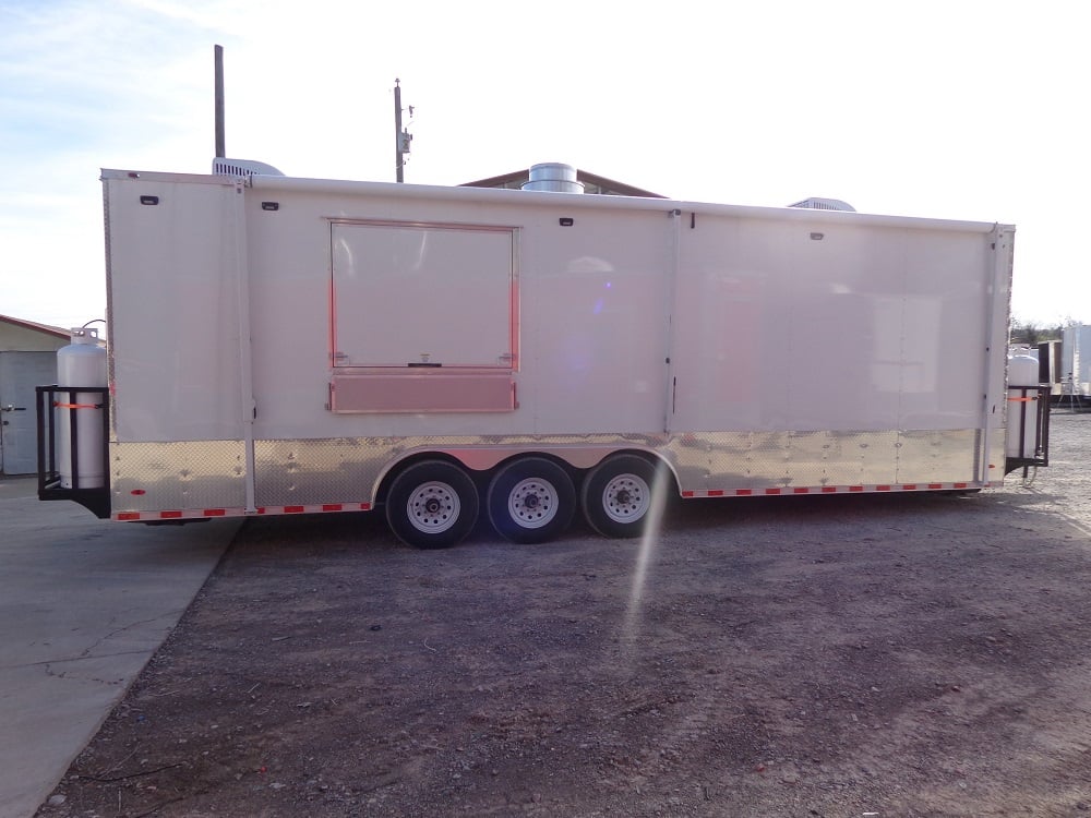 8.5' x 27' White Concession Food Trailer With Appliances