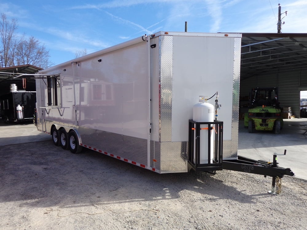 8.5' x 27' White Concession Food Trailer With Appliances