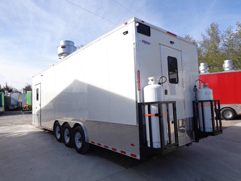 8.5' x 27' White Concession Food Trailer With Appliances