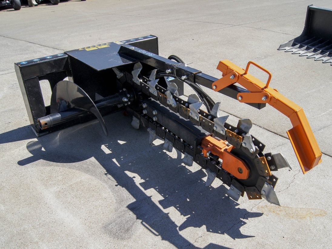 Mower King SSCT 48'' Trencher Hydraulic Skid Steer Attachment