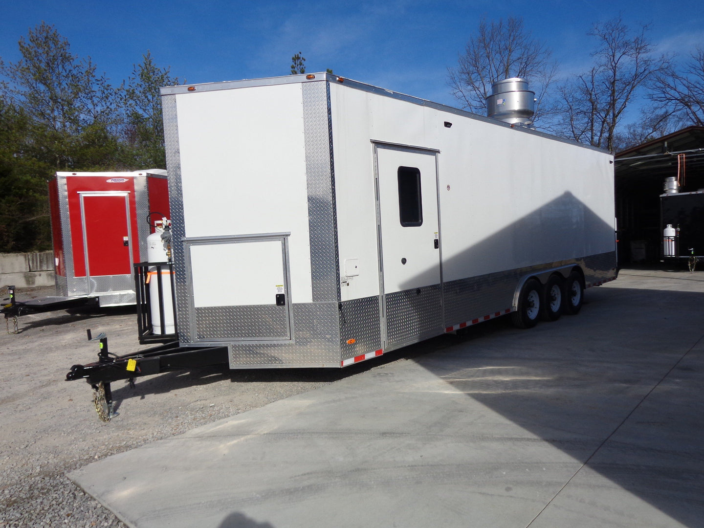 8.5' x 27' White Concession Food Trailer With Appliances