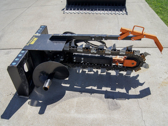 Mower King SSCT 48'' Trencher Hydraulic Skid Steer Attachment