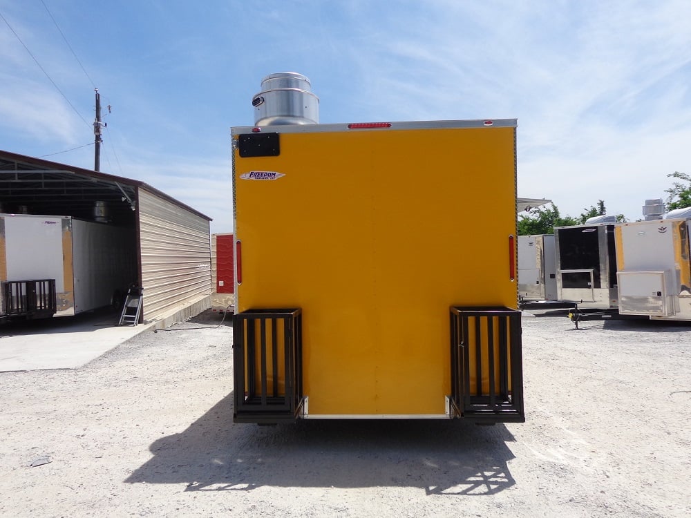 8.5' x 16' Yellow Food Concession Trailer