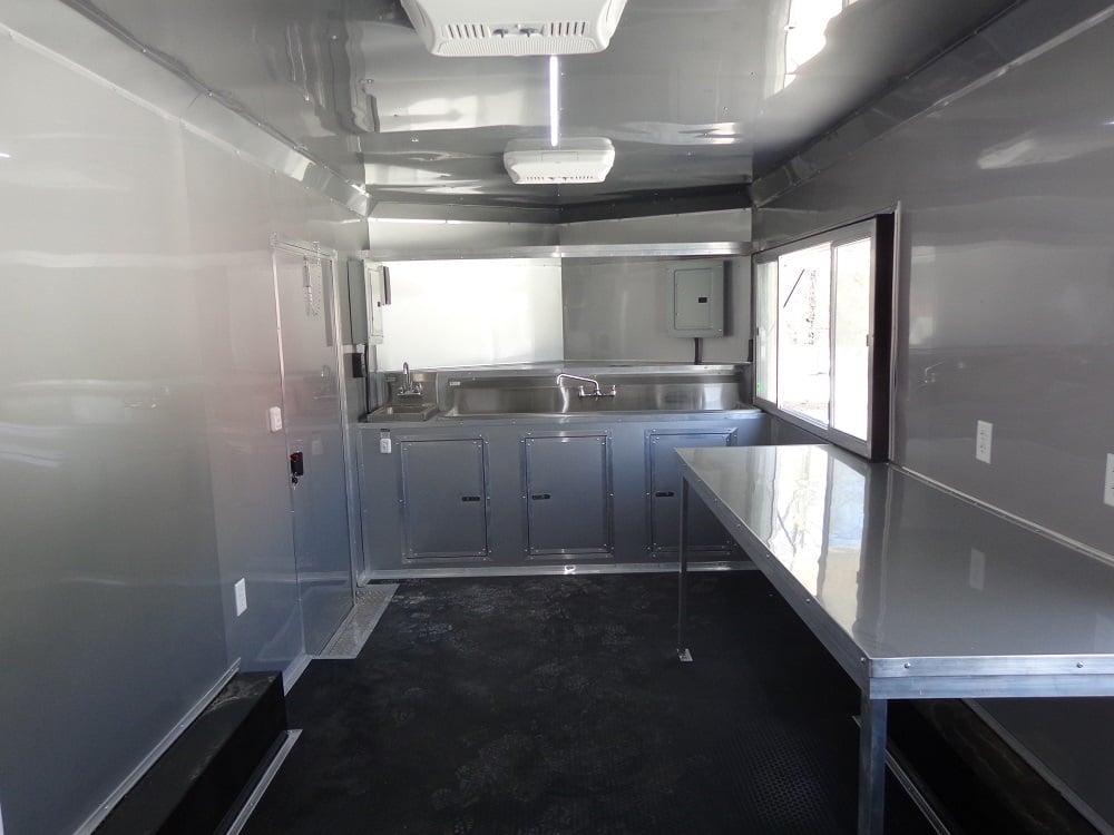 8.5' x 18' Silver Frost Concession Food Trailer