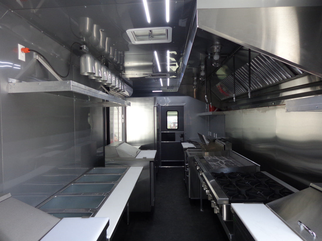 8.5' x 27' White Concession Food Trailer With Appliances