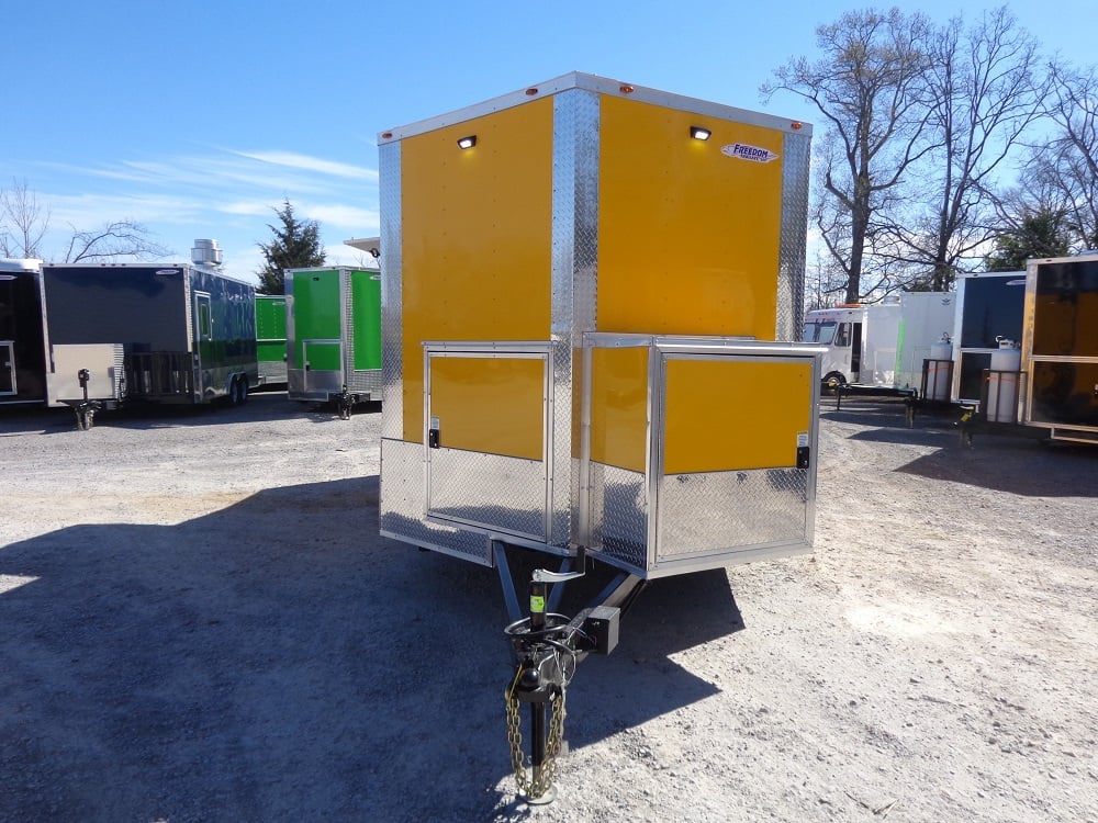 8.5' x 18' Penske Yellow Concession Food Trailer