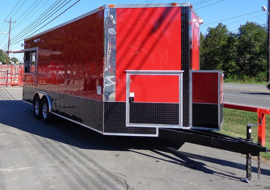 Concession Trailer 8.5'x22' Red - Event Food Catering Vending