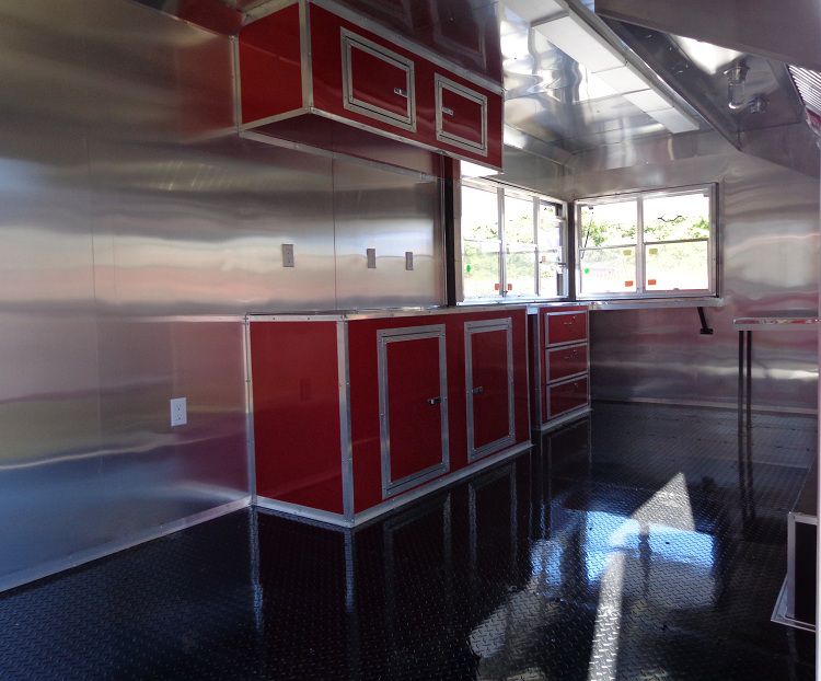 Concession Trailer 8.5'x22' Red - Event Food Catering Vending