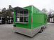 8.5' x 24' Lime Green Concession Food Trailer