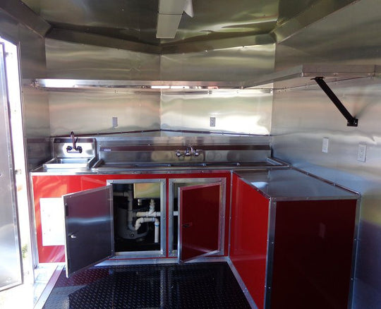 Concession Trailer 8.5'x22' Red - Event Food Catering Vending