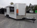 8.5' x 18' White Double Window Concession Food Trailer