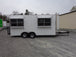 8.5' x 18' White Double Window Concession Food Trailer