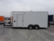8.5' x 18' White Double Window Concession Food Trailer