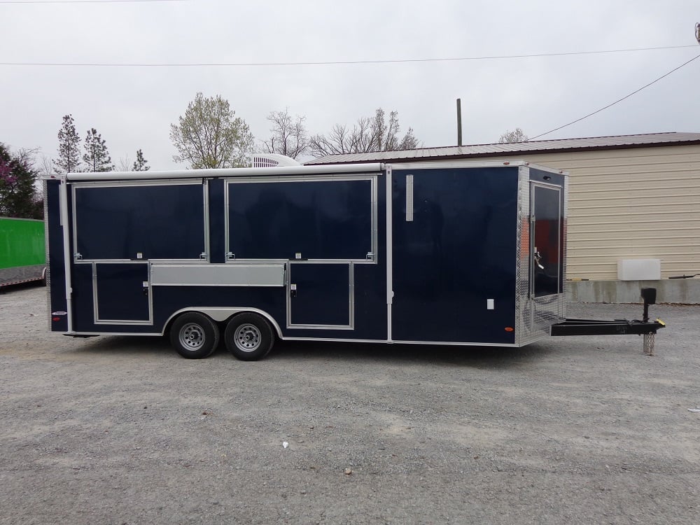 8.5' x 23' Indigo Blue Concession Food Trailer