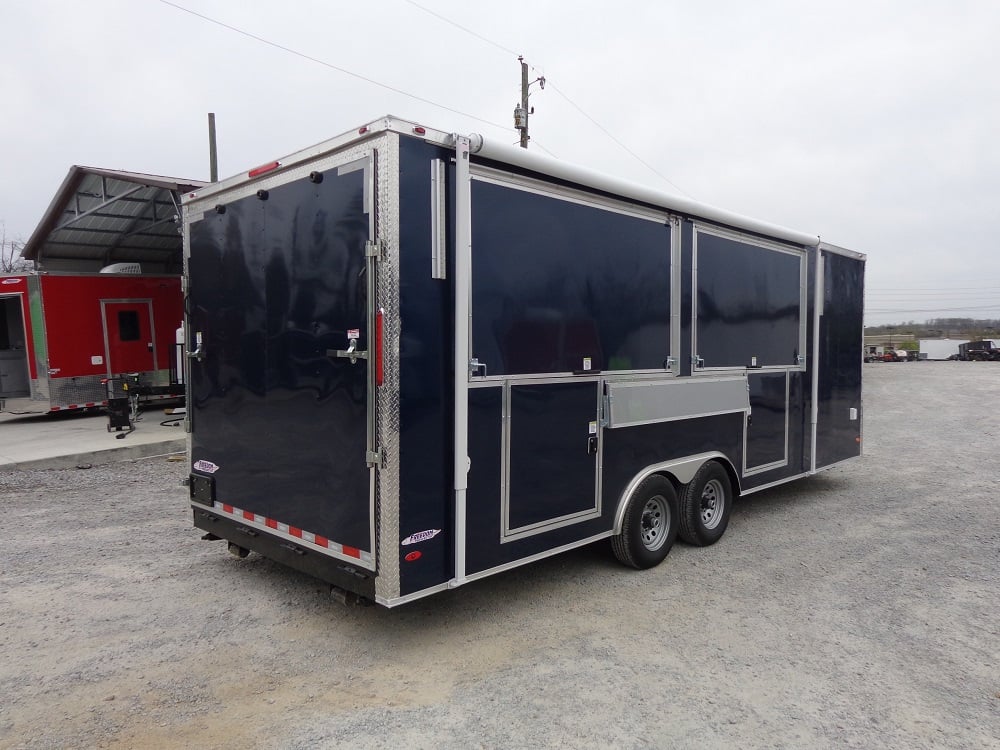 8.5' x 23' Indigo Blue Concession Food Trailer