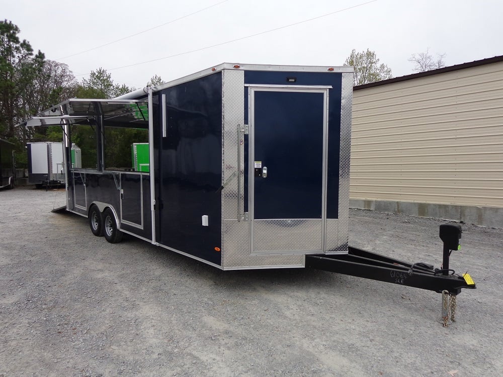 8.5' x 23' Indigo Blue Concession Food Trailer