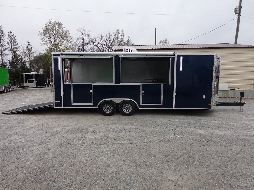 8.5' x 23' Indigo Blue Concession Food Trailer